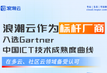 浪潮云作为标杆厂商入选Gartner中国ICT技术成熟度曲线